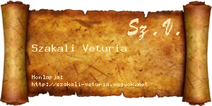 Szakali Veturia névjegykártya
